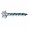 Midwest Fastener Sheet Metal Screw, #14 x 1 in, Zinc Plated Steel Hex Head Combination Hex/Slotted Drive 02957